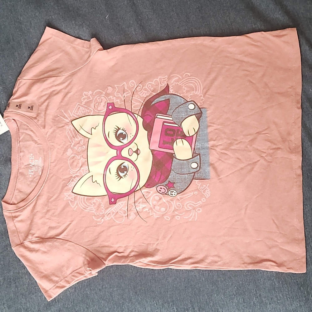 Place Peachy Pink Cat Graphic Tee